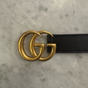 Gucci Black and Gold Belt